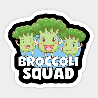 Kawaii Broccoli Cute Anime Squad Sticker
